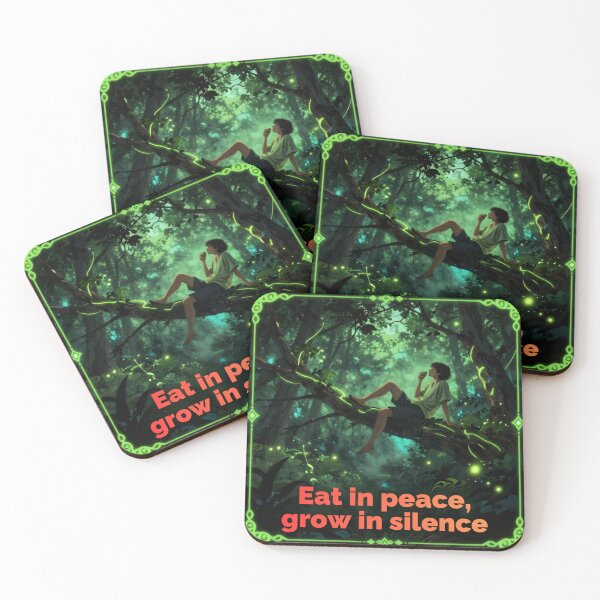 Item preview, Eat in Peace Grow in Silence – Peaceful Nature Tree Meditation Art designed and sold by DervoTeck2767.