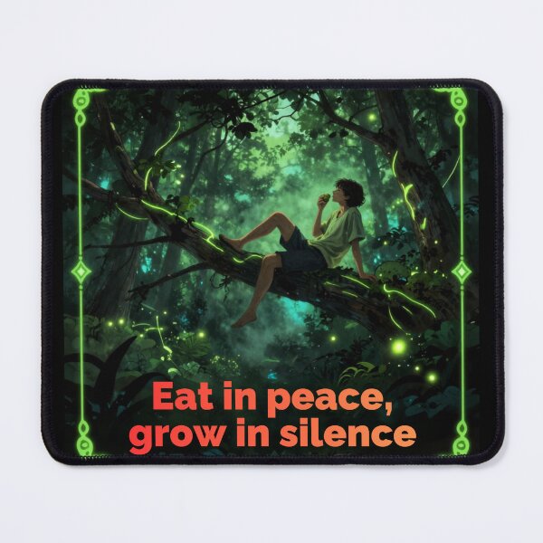 Item preview, Eat in Peace Grow in Silence – Peaceful Nature Tree Meditation Art designed and sold by DervoTeck2767.
