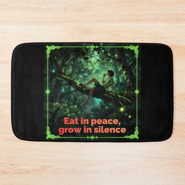 Item preview, Eat in Peace Grow in Silence – Peaceful Nature Tree Meditation Art designed and sold by DervoTeck2767.