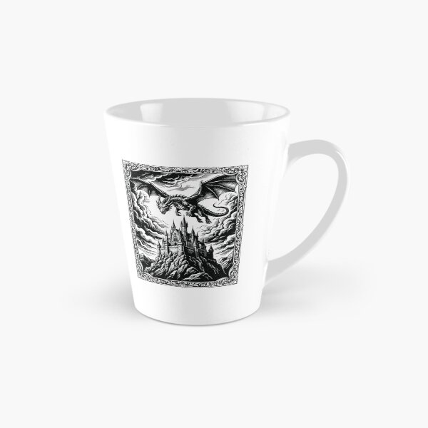 Item preview, Medieval Dragon Attacks Castle Vintage Fantasy Beast designed and sold by Y-Vibes.