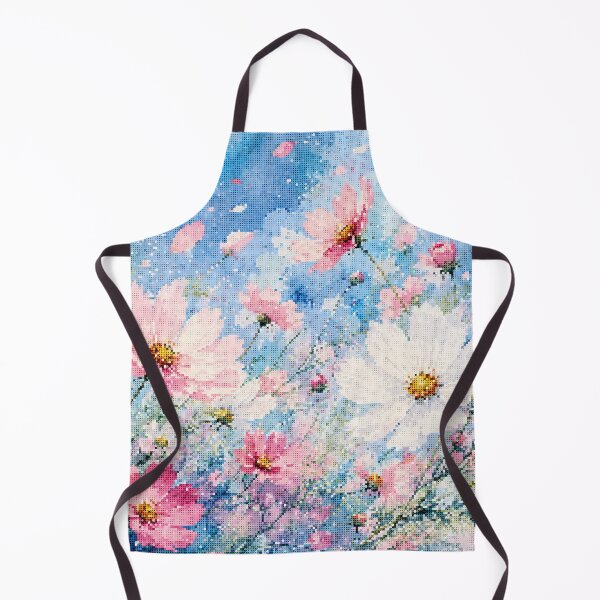 Item preview, Cosmos Blossoms in Geometric Style Watercolor Floral Illustration designed and sold by A-C-G.