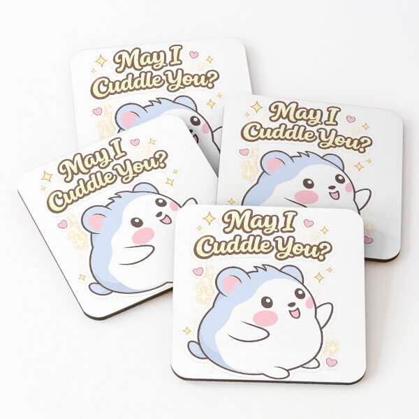 Item preview, May I Cuddle You? Cute Hamster Sticker | Kawaii Chubby Hamster Art designed and sold by sumodesign.