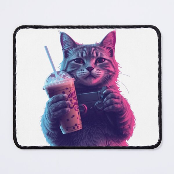 Item preview, Gamer Fuel Cat Sticker designed and sold by Stylestickers55.