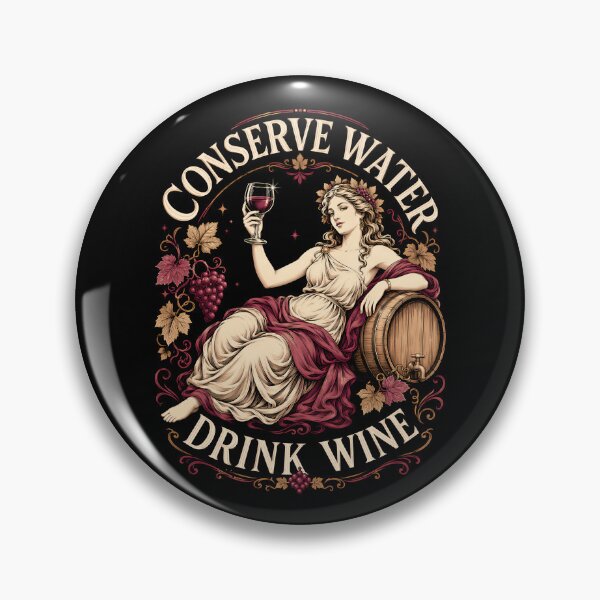 Item preview, Conserve Water Drink Wine Vintage Goddess designed and sold by Victor Shadehorn.