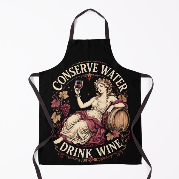 Item preview, Conserve Water Drink Wine Vintage Goddess designed and sold by Victor Shadehorn.