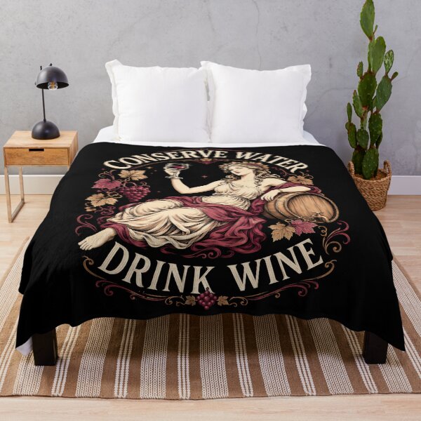 Item preview, Conserve Water Drink Wine Vintage Goddess designed and sold by Victor Shadehorn.
