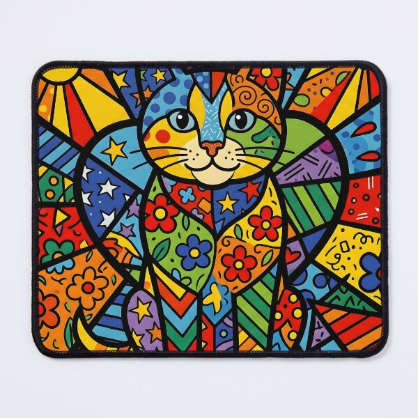 Item preview, Colorful Geometric Pop Art Cat designed and sold by AV.