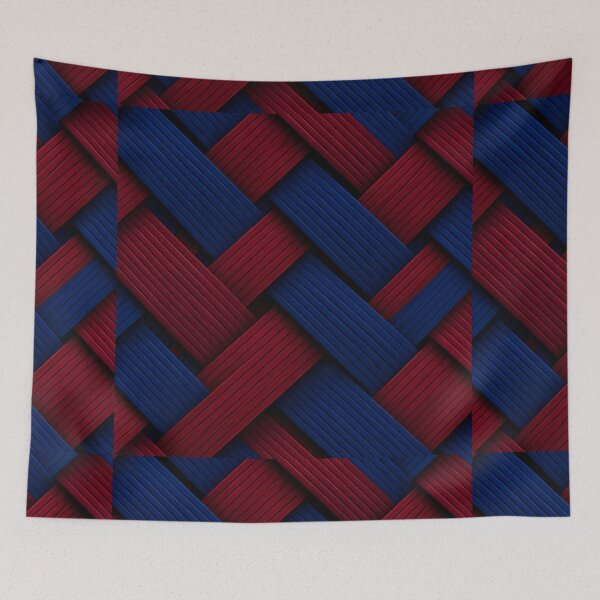 Item preview, Woven Geometric Basketweave | Red Navy 3D Texture Pattern designed and sold by Shirdon2.