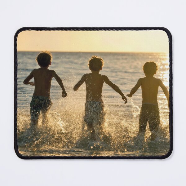 Item preview, Young Boys Running into the Ocean designed and sold by Maria Dryfhout.
