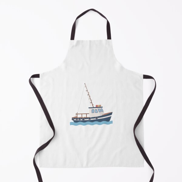 Item preview, Cute Fishing Boat Ocean Journey Illustration designed and sold by DailyDoodlesBySumbul.