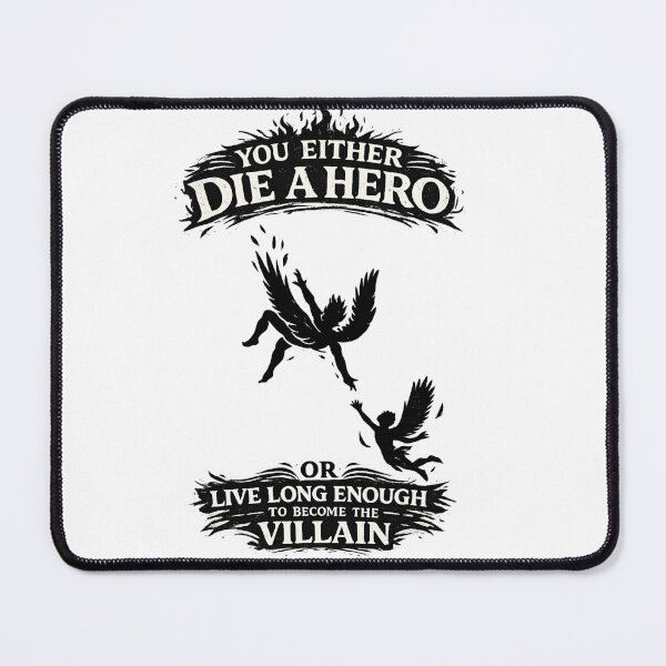 Item preview, You Either Die A Hero Or Live Long Enough To Become The Villain Quote Shirt | Motivational Typography Design designed and sold by sumodesign.