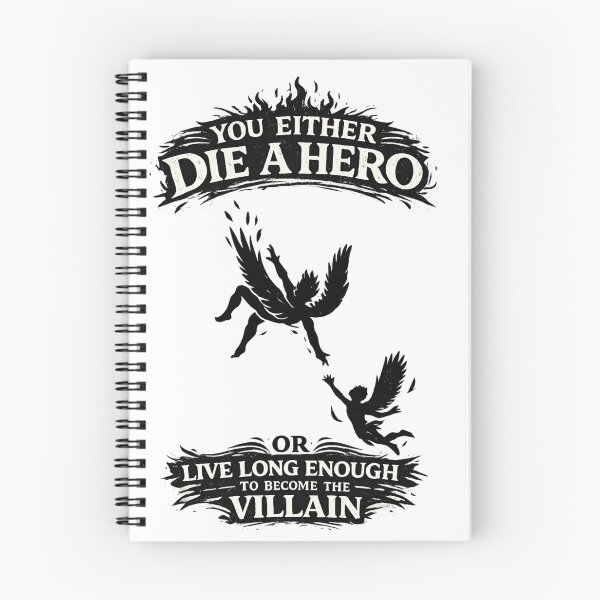 Item preview, You Either Die A Hero Or Live Long Enough To Become The Villain Quote Shirt | Motivational Typography Design designed and sold by sumodesign.