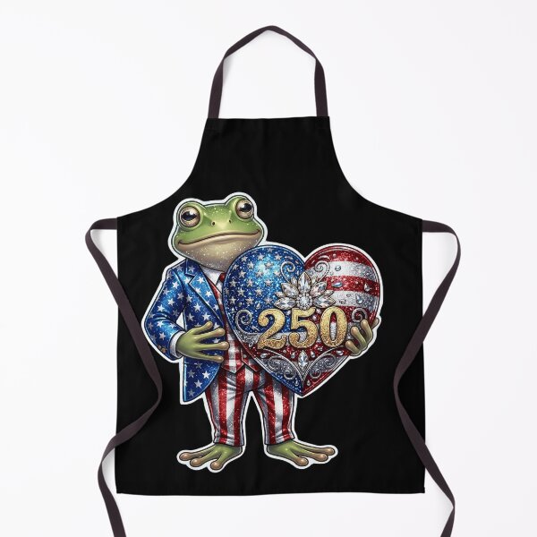 Item preview, 4th of July 2026 Semiquincentennial 250 Years of Freedom Patriotic Cute Frog Uncle Sam Suit USA Flag Heart designed and sold by Basma Designs | Funny Shirts, Stickers & Mugs.