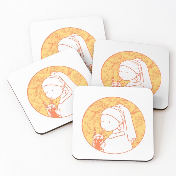 Item preview, Girl with a pearl earring In Orange  designed and sold by FarieArt.