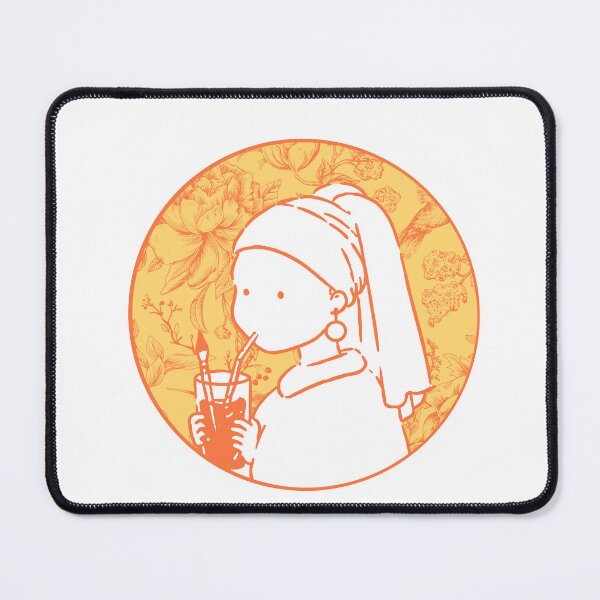 Item preview, Girl with a pearl earring In Orange  designed and sold by FarieArt.