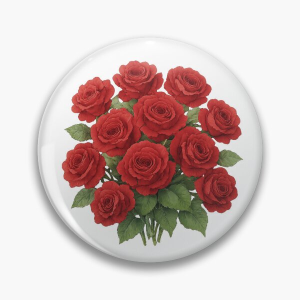 Item preview, Vintage Red Roses Floral Bouquet designed and sold by Fikuall.