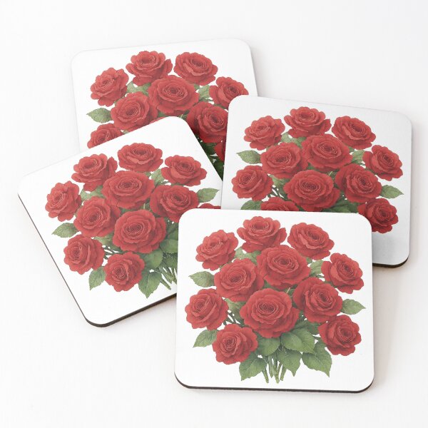 Item preview, Vintage Red Roses Floral Bouquet designed and sold by Fikuall.