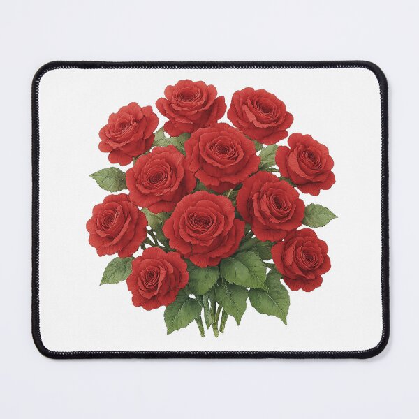 Item preview, Vintage Red Roses Floral Bouquet designed and sold by Fikuall.