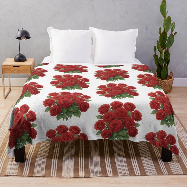 Item preview, Vintage Red Roses Floral Bouquet designed and sold by Fikuall.