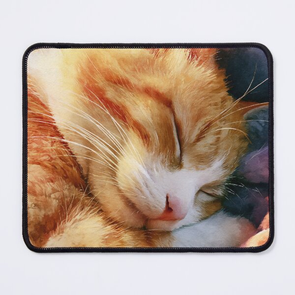 Item preview, Content Orange Cat Curled Up Sleeping Peacefully Cozy Warm Art designed and sold by Drissakembili.