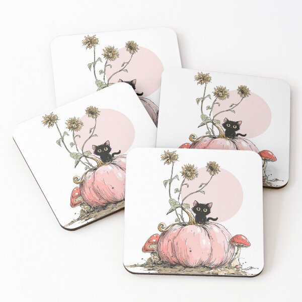 Item preview, Pink Pumpkin Black Cat Design designed and sold by Offbasics & Co.