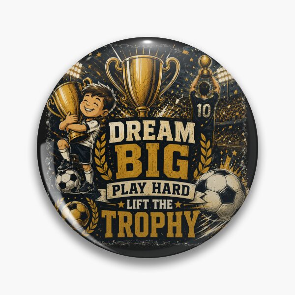 Item preview, Dream Big Play Hard Lift The Trophy – Vintage Football Champion Design designed and sold by MedRoh.