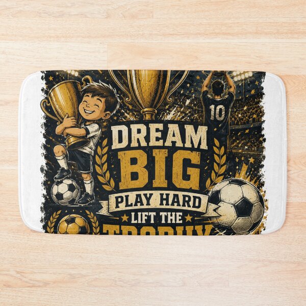 Item preview, Dream Big Play Hard Lift The Trophy – Vintage Football Champion Design designed and sold by MedRoh.