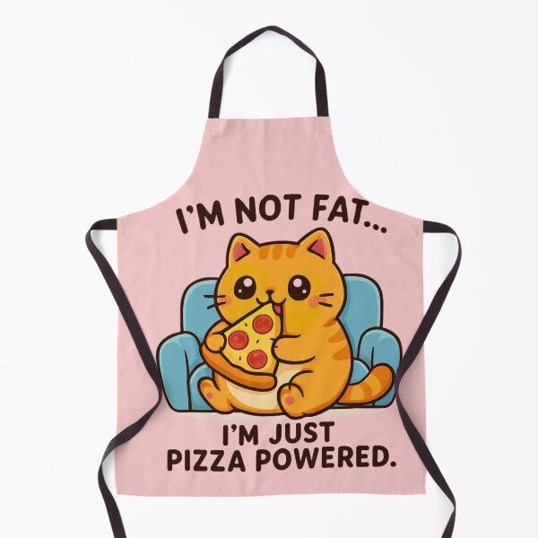Item preview, Funny Fat Cat I’m Not Fat I’m Pizza Powered designed and sold by     NovaCraft.