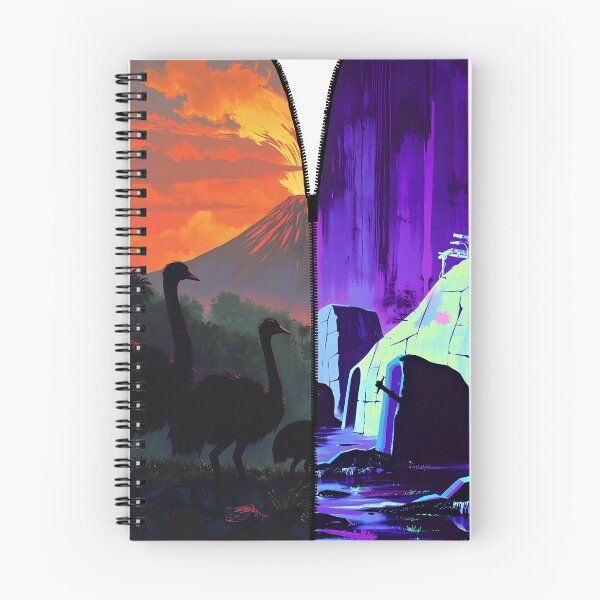 Item preview, Eons Apart: Prehistoric Sunset and Cyberpunk Portal designed and sold by Daniela`s shop.