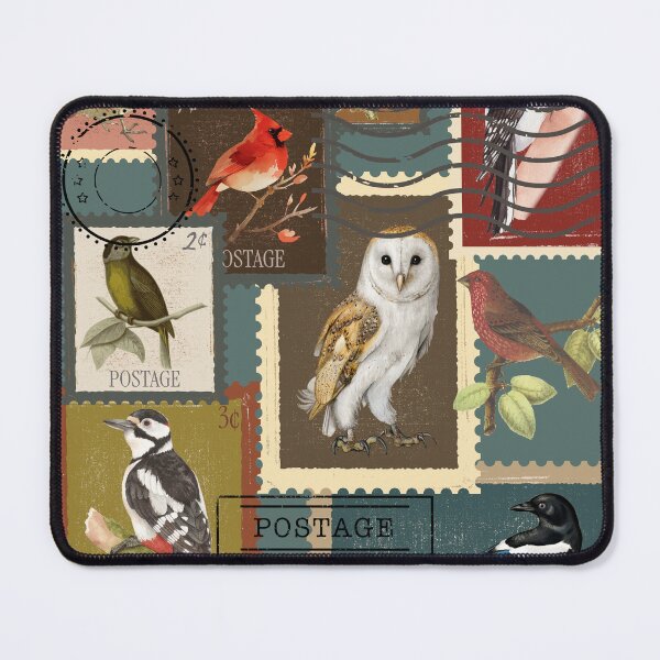 Item preview, Birds vintage stamps designed and sold by InkRiot Studios.