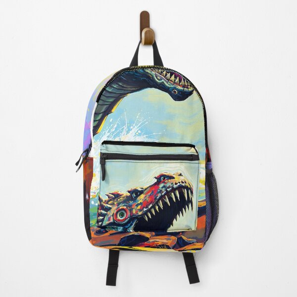 Item preview, Warrior vs Sea Monster: Surreal Zipper Portal Art designed and sold by Daniela`s shop.