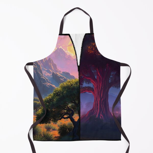 Item preview, Day and Night Fantasy Landscape Zipper Portal Art designed and sold by Daniela`s shop.