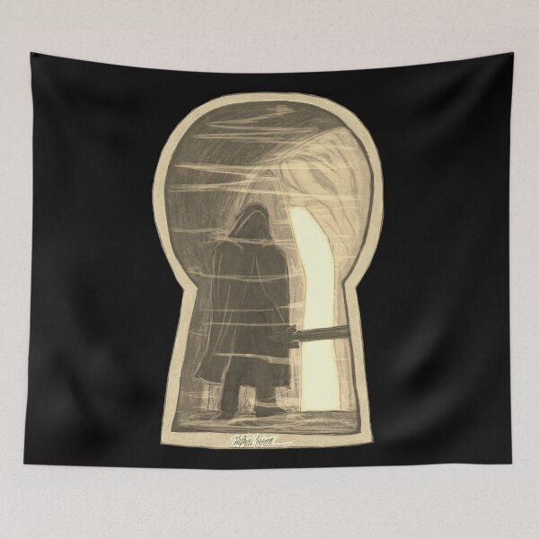 Item preview, Through The Keyhole: Cave Swordsman (Sepia Edition) designed and sold by Grimmlar.