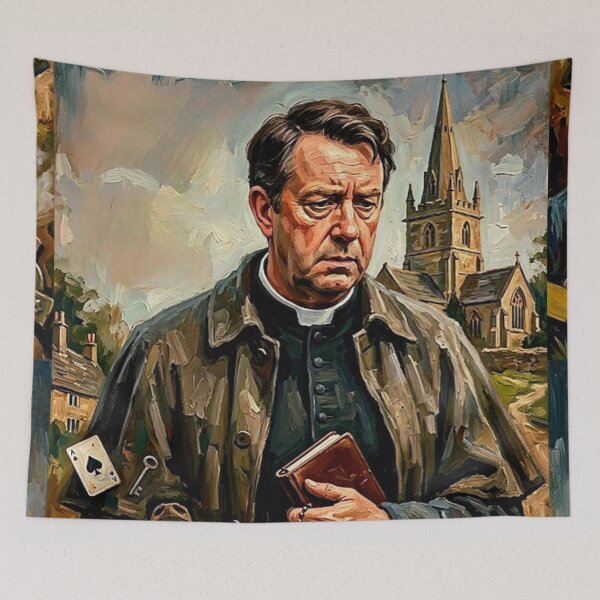 Item preview, Father Brown Poster – Classic British Mystery TV Art designed and sold by Art's Diner.
