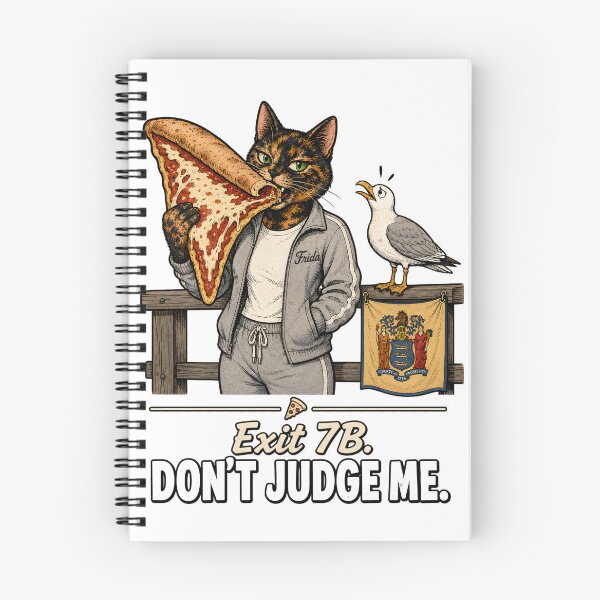 Item preview, New Jersey — Tortoiseshell Cat Seagull Boardwalk Pizza Humor Gift designed and sold by Martin's_Design.