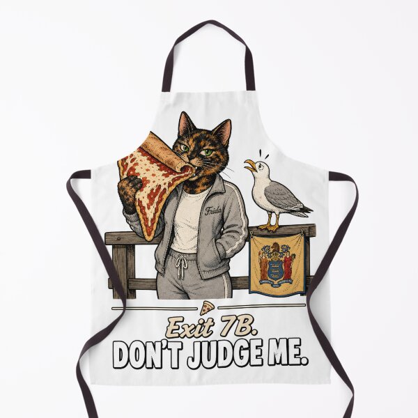 Item preview, New Jersey — Tortoiseshell Cat Seagull Boardwalk Pizza Humor Gift designed and sold by Martin's_Design.