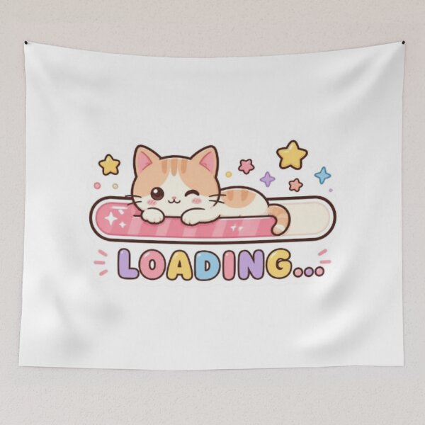 Item preview, Loading Cat Gaming Sticker designed and sold by Stylestickers55.