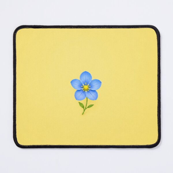 Item preview, Blue flower with yellow background designed and sold by irisArtts.
