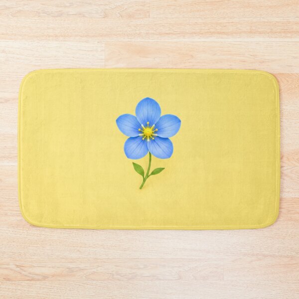 Item preview, Blue flower with yellow background designed and sold by irisArtts.