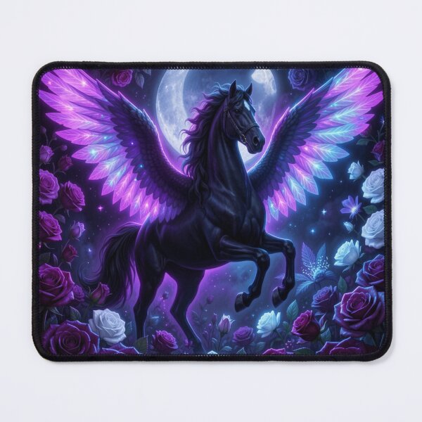 Item preview, Gothic Pegasus | Floral designed and sold by JanjjaSoulInk.