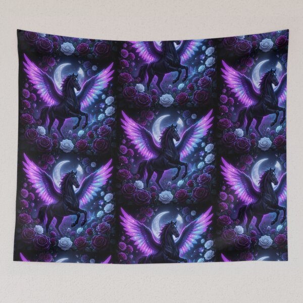 Item preview, Gothic Pegasus | Floral designed and sold by JanjjaSoulInk.