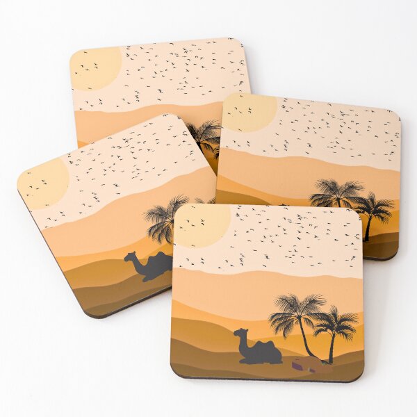 Item preview, Desert Sunset Camel palm Boho style designed and sold by Art IN Pack.