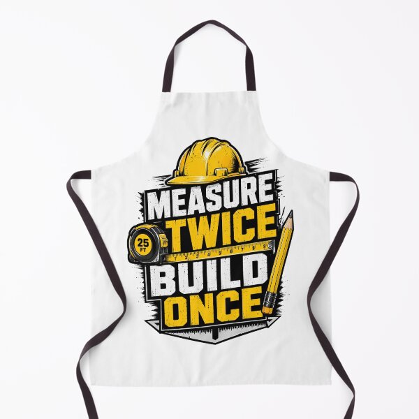 Item preview, Measure Twice Build Once Construction Worker designed and sold by Thavi.