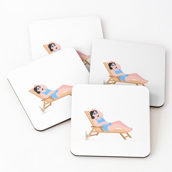 Item preview, Relaxing Summer Sunbathing Illustration designed and sold by DailyDoodlesBySumbul.