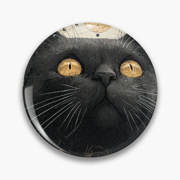 Item preview, Golden Eyes Black Cat designed and sold by LovePrintArt.