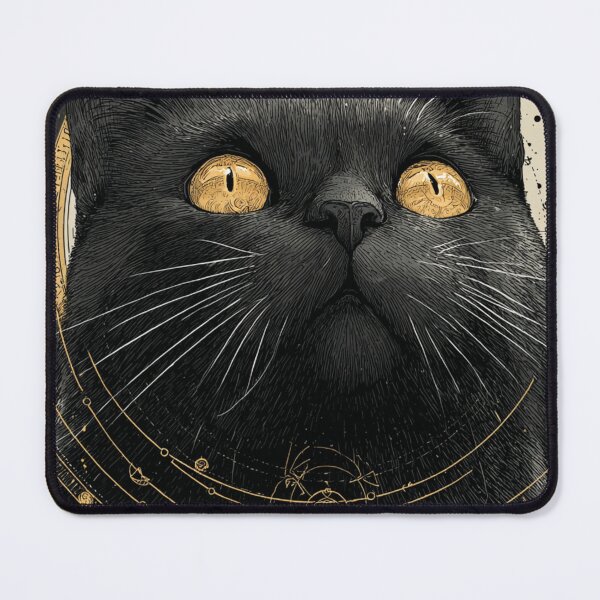 Item preview, Golden Eyes Black Cat designed and sold by LovePrintArt.