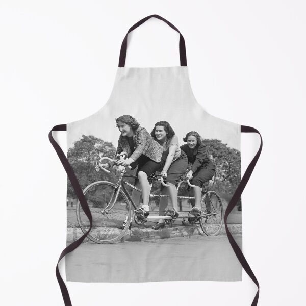 Item preview, Bicycle Riders Trio, Vintage Black and White Photo designed and sold by IconicArchive.