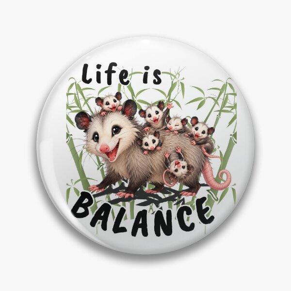 Item preview, Life is Balance Cute Opossum Family designed and sold by Heal of Souls Designs .