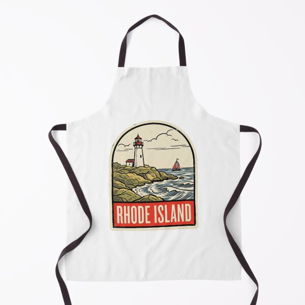 Item preview, Retro Rhode Island Ocean State Lighthouse Vintage Travel Badge designed and sold by Paper Drip.
