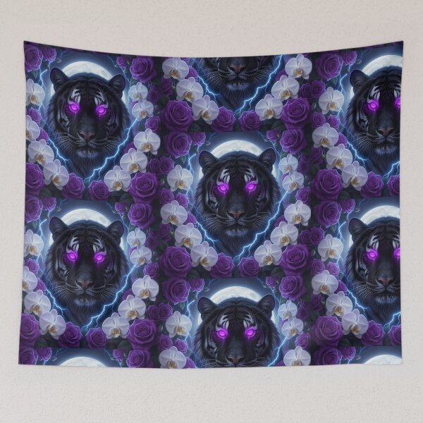 Item preview, Black Tiger | Floral Frame designed and sold by JanjjaSoulInk.